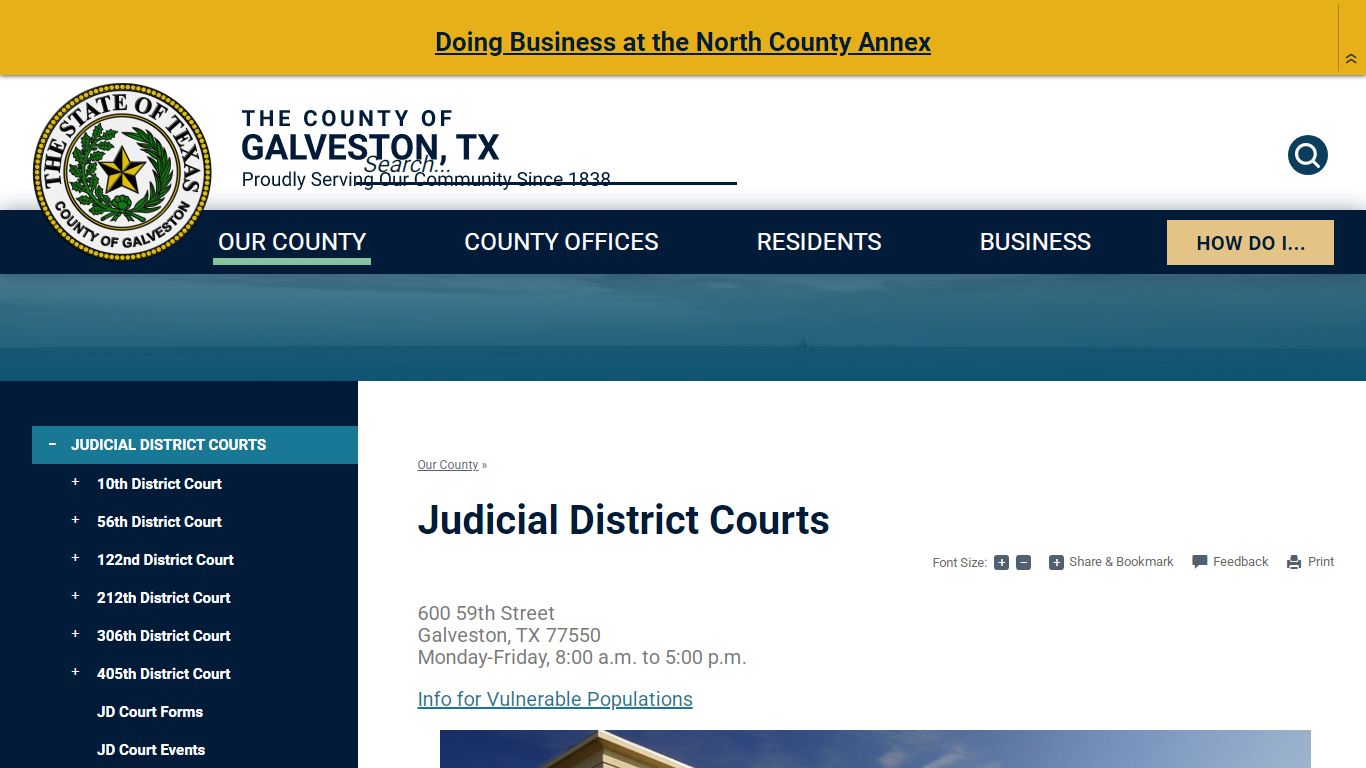 Judicial District Courts - Galveston County, TX